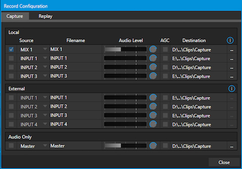 Trciaster Recording and Replay